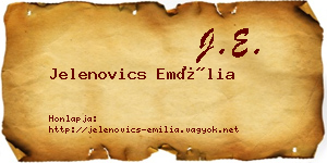 Jelenovics Emília névjegykártya